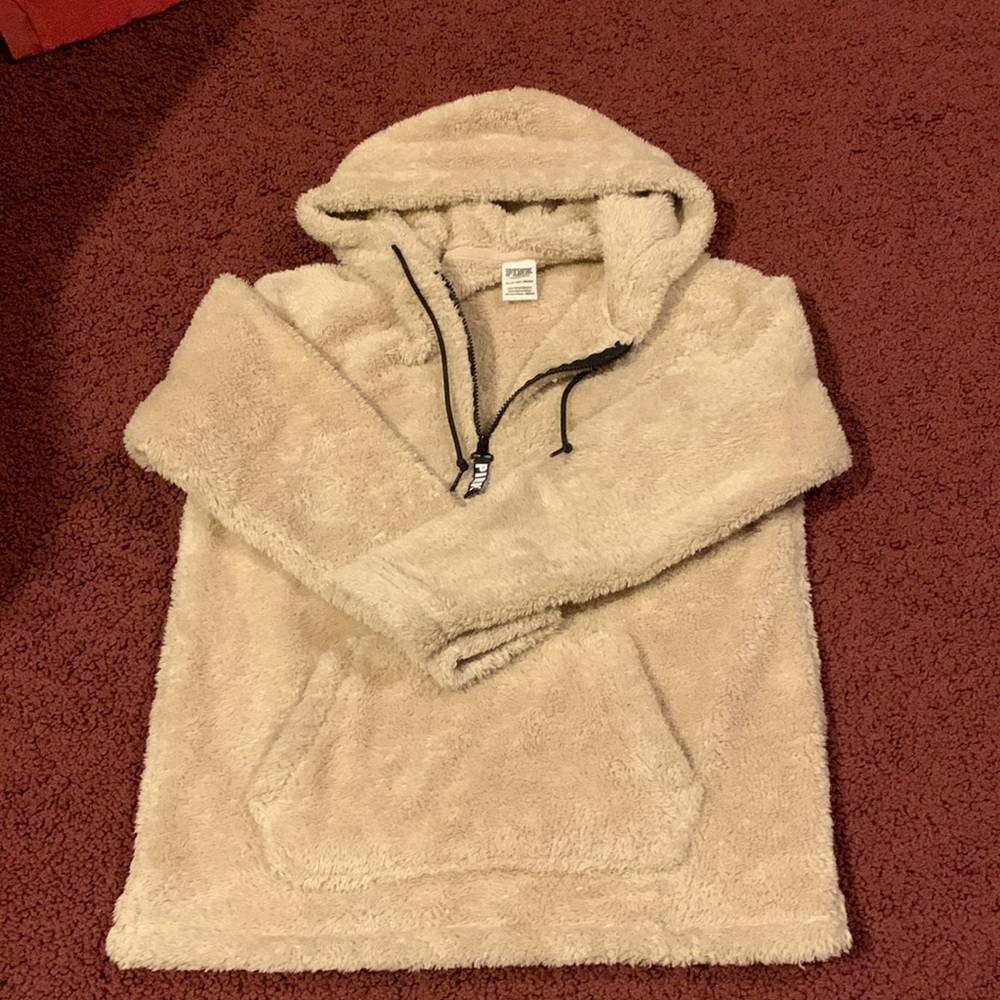 Victoria’s secret PINK Fleece Blanket Half-Zip Drawstring Hoodie